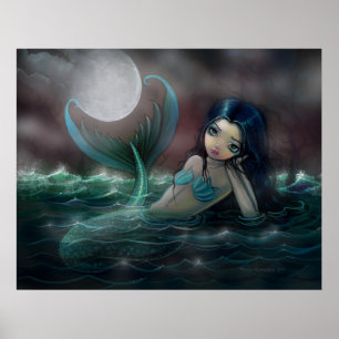 Póster Impreso de la Sirena del Arroyo a la Luz de