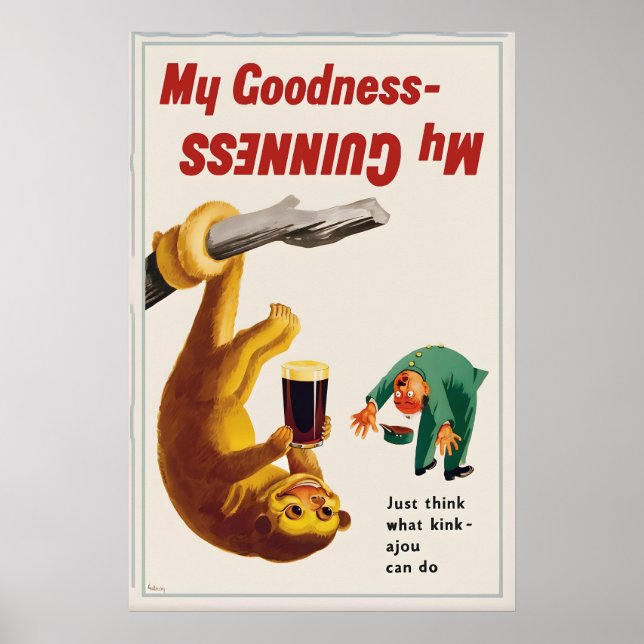Póster Impreso de Perezoso Guinness  John Gilroy V (Frente)