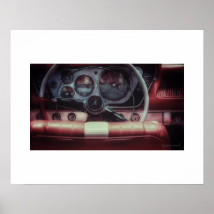 Póster impreso de Plymouth Fury vintage