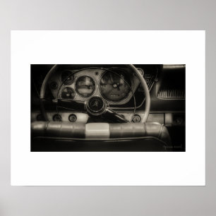 Póster impreso de Plymouth Fury Vintage Sepia