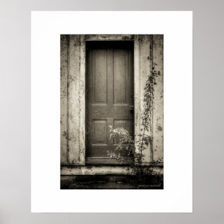 Póster Impreso de Puerta de Edificio Abandonado Rú