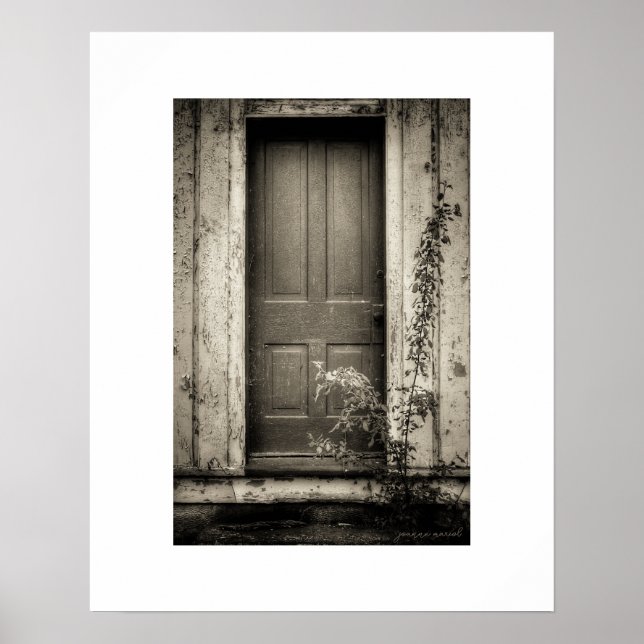 Póster Impreso de Puerta de Edificio Abandonado Rú (Frente)