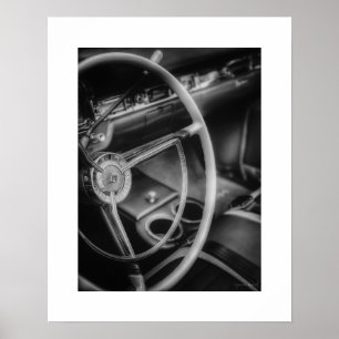 Póster impreso vintage en blanco y negro de Ford G