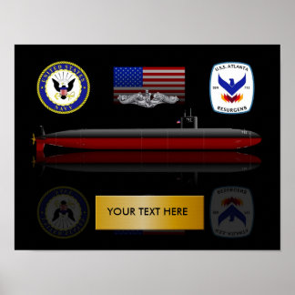 Póster Impresora USS Atlanta SSN 712
