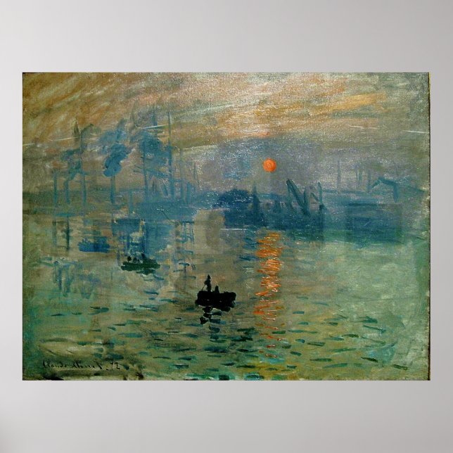 Póster Impression Sunrise de Monet (soleil levant) - 1872 (Frente)