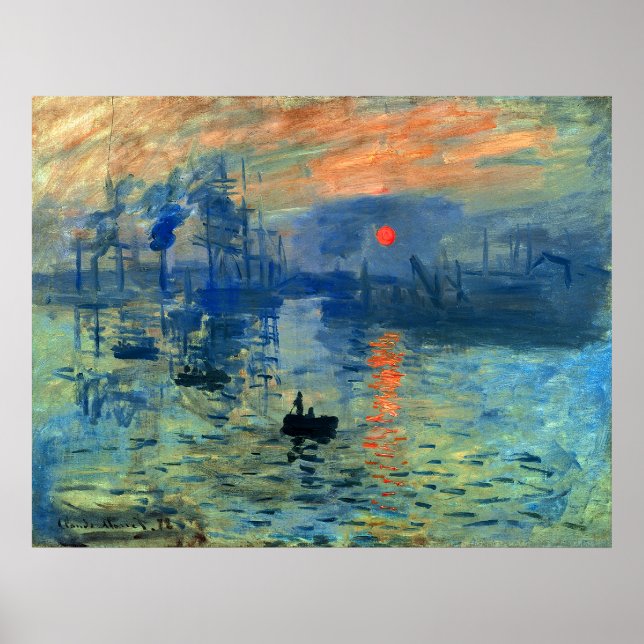 Póster Impression Sunrise, Soleil Levant, Claude Monet (Frente)