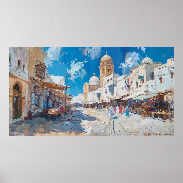 Póster Impressionist picture of Tunesia (Frente)