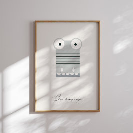Póster Imprime afirmación para niños de cocodrilo feliz 