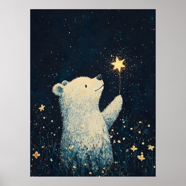 Póster Imprimible adorable de habitación de bebé con osit (Frente)