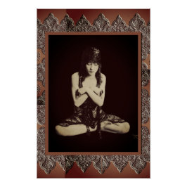 Poster imprimible con bailarina de época