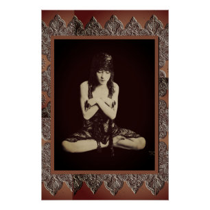 Poster imprimible con bailarina de época