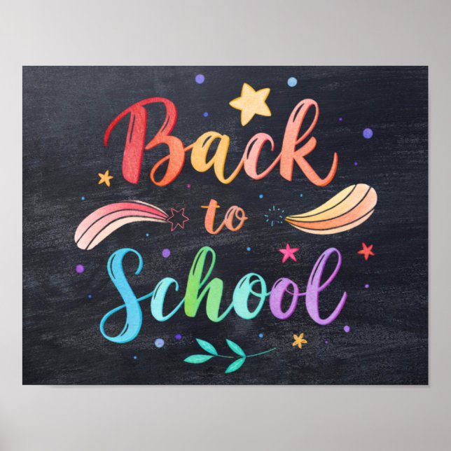 Póster Imprimible de Regreso a Clases (Frente)