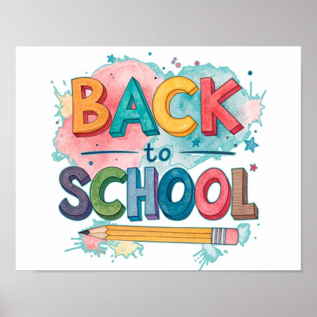 Póster Imprimible de Regreso a Clases (Frente)