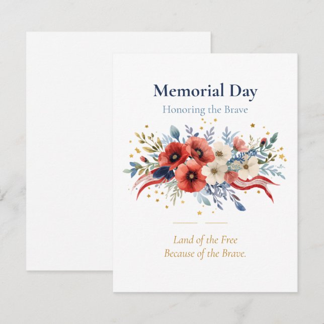Póster Imprimible del Día de Conmemoración Floral (Anverso / Reverso)