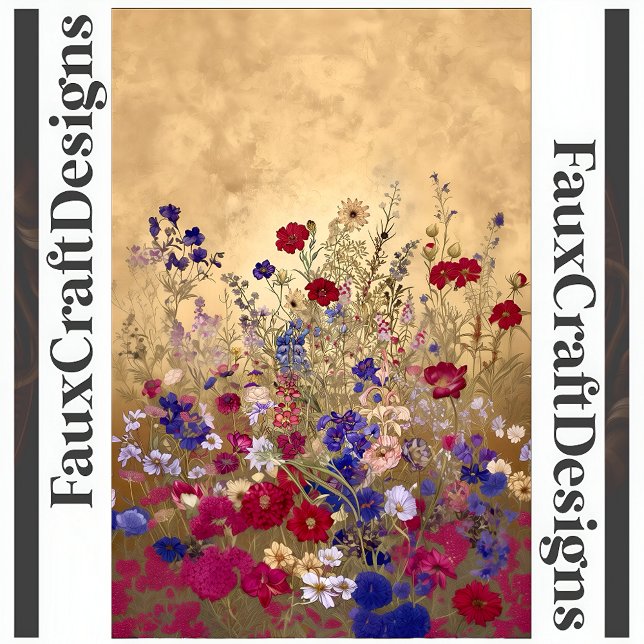 Póster Imprimible Guay Fantasy Flowers Gold Background 12 (Subido por el creador)
