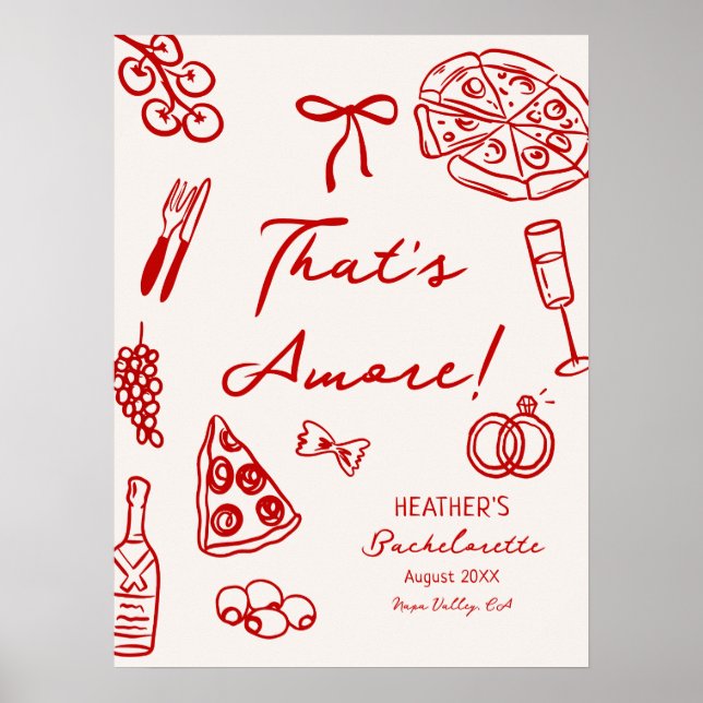 Póster Imprimible: más fiesta de soltera (Frente)