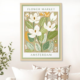 Póster Imprimible mercado de flores verdes
