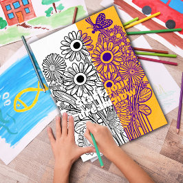 Póster Imprimible página de color de mariposa con marea n