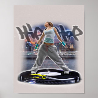 Póster Imprimir bailarina de hip hop chica
