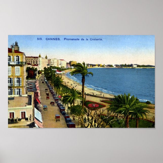 Póster Imprimir - Cannes, La Croisette (Frente)