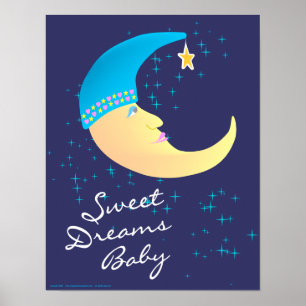 Póster Imprimir cartel de Dulces sueños, bebé