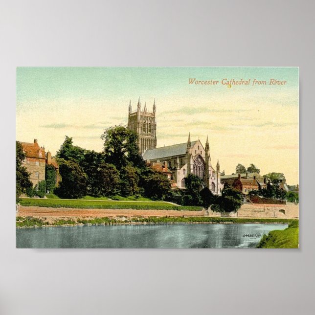 Póster Imprimir - Catedral de Worcester (Frente)
