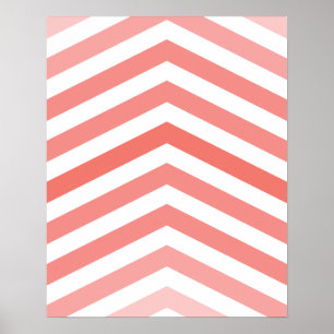 Póster Imprimir Chevron { CORAL }