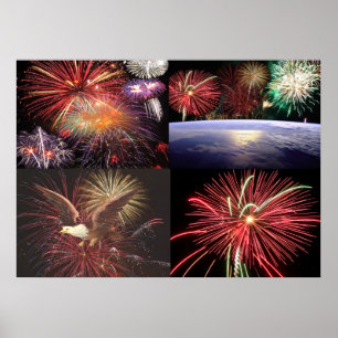 Póster Imprimir colección de fuegos artificiales