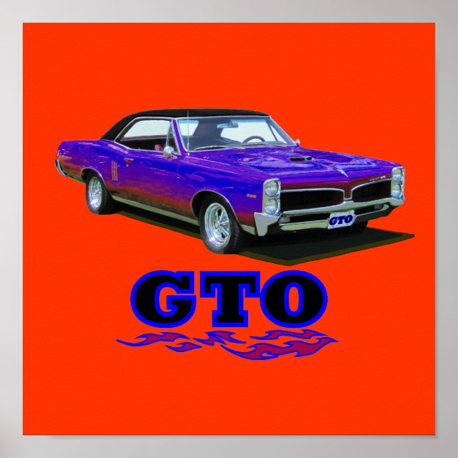 Póster Imprimir con diseño "Pontiac GTO" (Frente)
