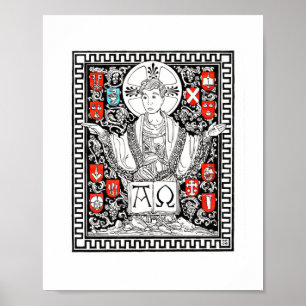 Póster Imprimir Cristo el Vino 8" x 10"