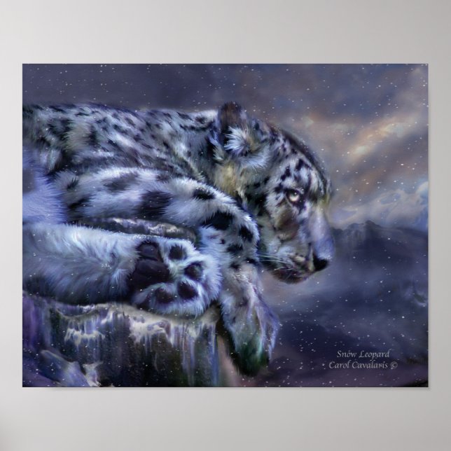 Poster/Imprimir de arte de leopardo de la nieve (Frente)