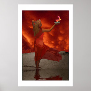 PÓSTER IMPRIMIR "DIOS DE FUEGO" EN BLAZA