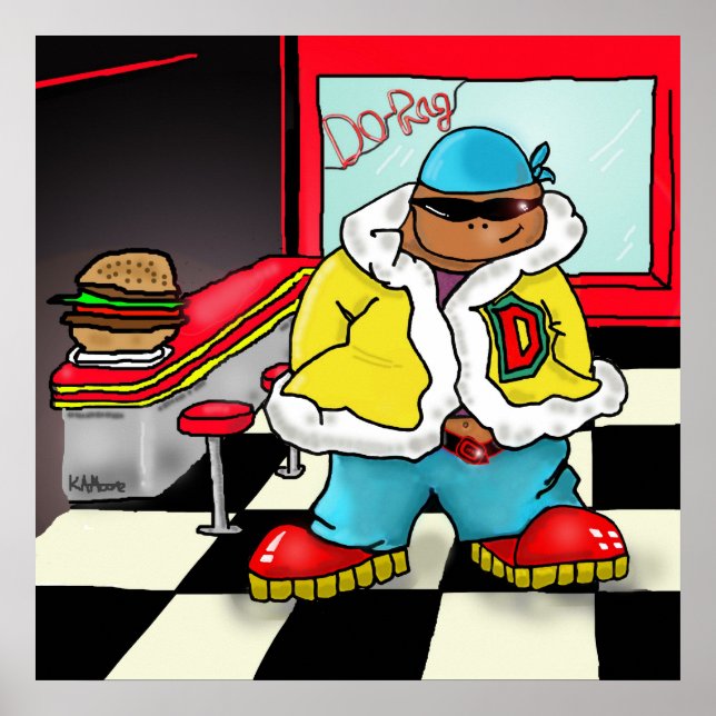 Póster Imprimir "Do-Rag" - por Kev Moore (Frente)