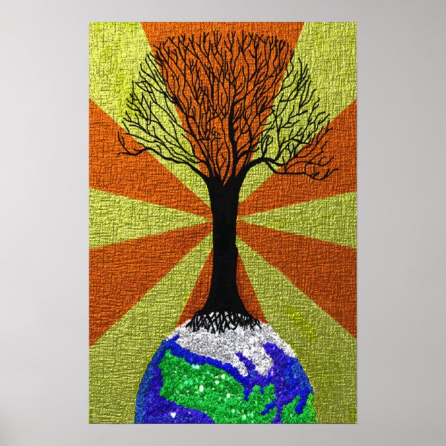Póster Imprimir en árbol de vida (Frente)