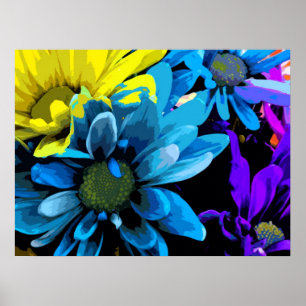 Póster Imprimir - Flores brillantes 4724D