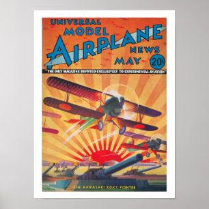PÓSTER IMPRIMIR ILUSTRACION DE LA TAPA DE MAG DE AVIÓN DE