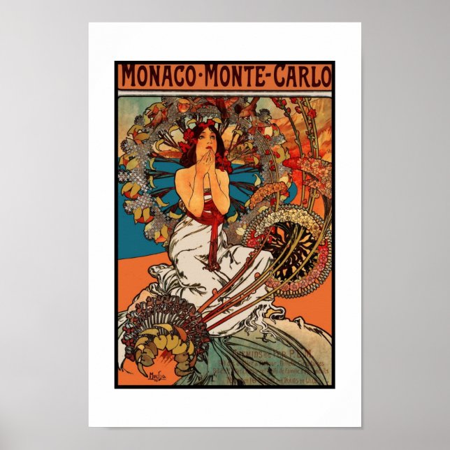 Póster Imprimir imagen retro artista Mucha (Frente)