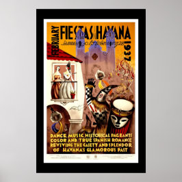 Póster Imprimir imagen retro vintage de viaje a La Habana
