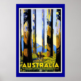 Póster Imprimir imagen retro vintage de viaje Australia