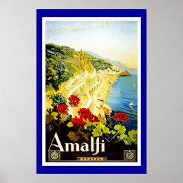 Póster Imprimir imagen retro vintage de viaje Italia Amal