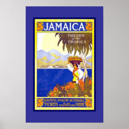 Póster Imprimir imagen retro vintage de viaje Jamaica