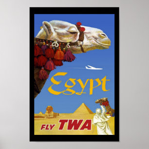 Póster Imprimir imagen retro vintage Viaja Egipto