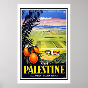 Póster Imprimir imagen retro vintage viajar Palestina