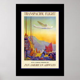 Póster Imprimir imagen retro vintage viajar Pan American