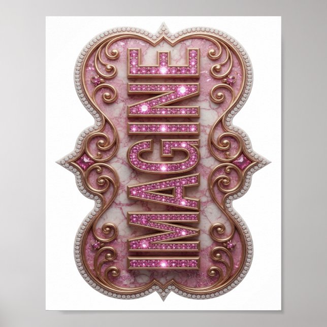 Póster IMPRIMIR IMAGINA Rosa Limpio (Frente)