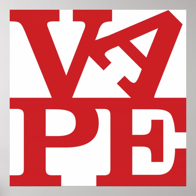 Póster Imprimir las letras de vídeo (Frente)