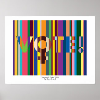 Póster Imprimir - "¡Las mujeres decidirán (¡VOTEN!)