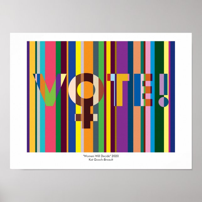 Póster Imprimir - "¡Las mujeres decidirán (¡VOTEN!) (Frente)