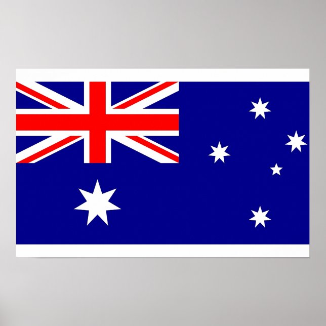 Póster Imprimir lienzo con bandera de Australia (Frente)