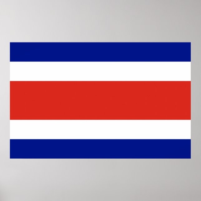 Póster Imprimir lienzo con bandera de Costa Rica (Frente)